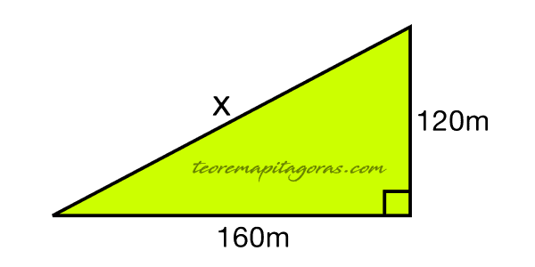 teorema de pitágoras ejemplo 01