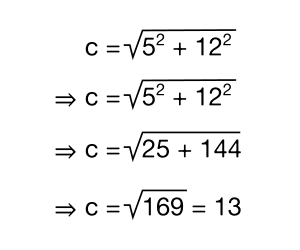 fórmula de la hipotenusa